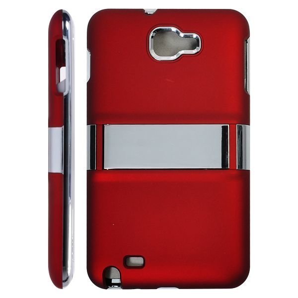 Colors & Chrome Kick-Stand Punainen Samsung Galaxy Note Suojakuori