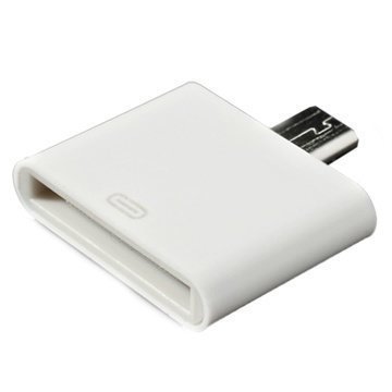 Compatible 30-pin / Micro USB Adapter White