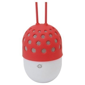 Conceptronic Vedenpitävä LED-valaistu Bluetooth Kaiutin Punainen