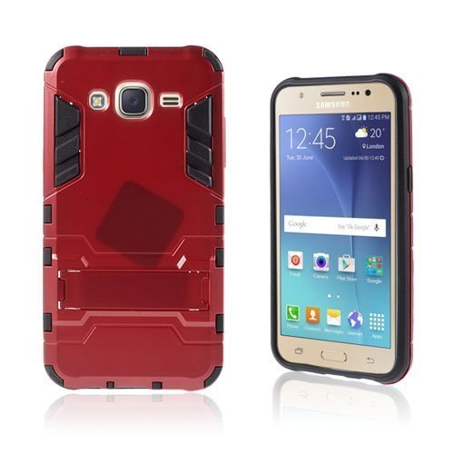 Cool Kick Samsung Galaxy J5 Kuori Jalkatuella Punainen