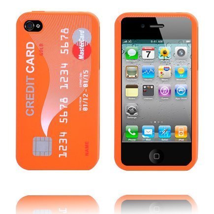 Credit Card Oranssi Iphone 4s Silikonikuori