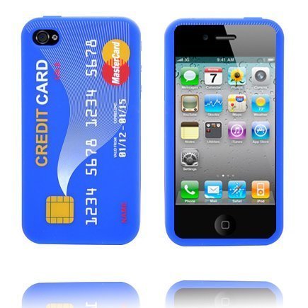 Credit Card Sininen Iphone 4s Silikonikuori