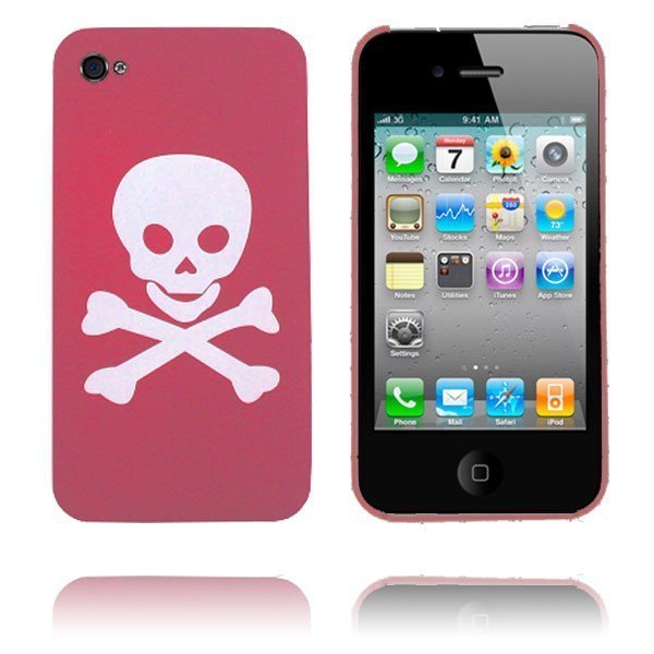 Crossbones Pinkki Iphone 4 Suojakuori