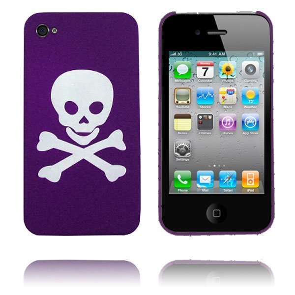 Crossbones Violetti Iphone 4 Suojakuori