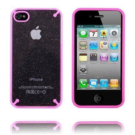 Crystal Back Kuuma Pinkki Iphone 4 / 4s Suojakuori