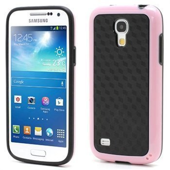 Cube Design Hybridikotelo Samsung Galaxy S4 Mini I9190 I9192 I9195 Musta / Pinkki