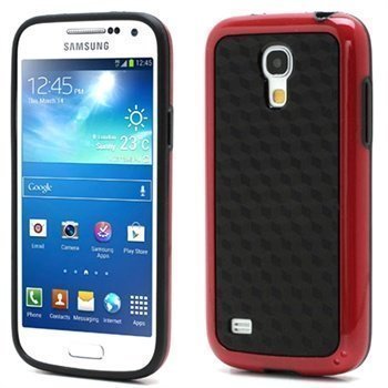 Cube Design Hybridikotelo Samsung Galaxy S4 Mini I9190 I9192 I9195 Musta / Punainen