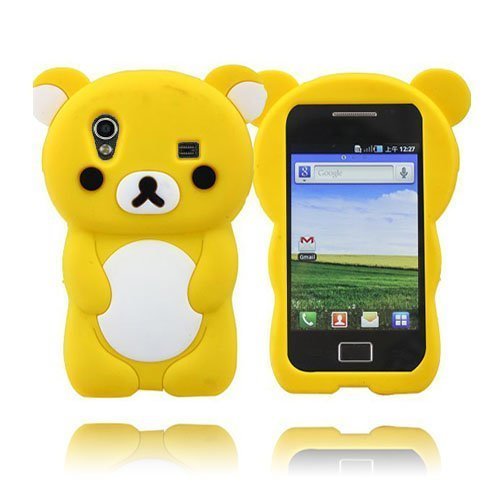 Cute Bear Keltainen Samsung Galaxy Ace Silikonikuori