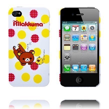 Cute Bear Keltaiset Pisteet Iphone 4 Suojakuori
