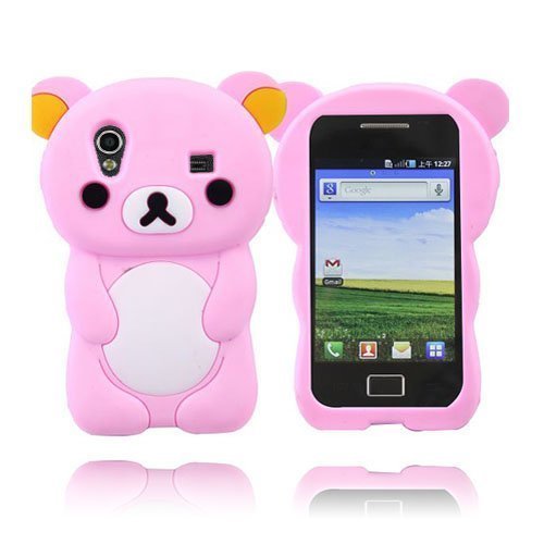 Cute Bear Pinkki Samsung Galaxy Ace Suojakuori