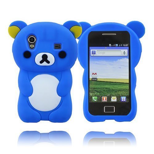 Cute Bear Sininen Samsung Galaxy Ace Silikonikuori