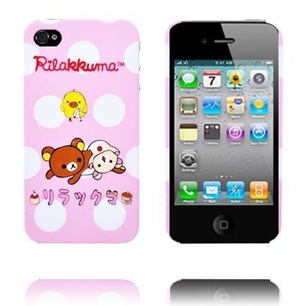 Cute Bear Valkoiset Pisteet Iphone 4 Suojakuori