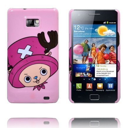 Cute Cartoon Pinkki Hattu Samsung Galaxy S2 Suojakuori