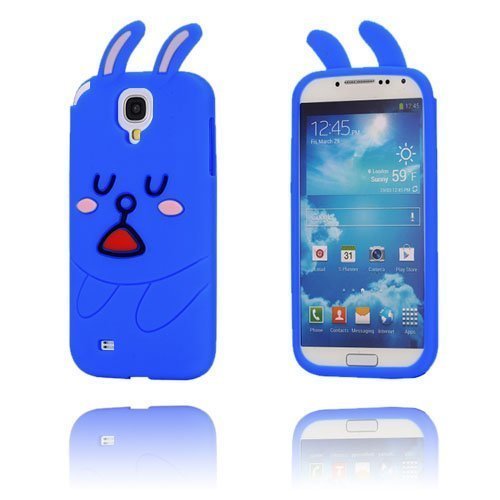 Cute Rabbit Sininen Samsung Galaxy S4 Suojakuori