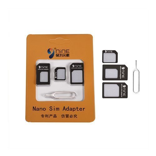 D9element 4-In-1 Sim Card Adapter Nano To Micro / Normal Black