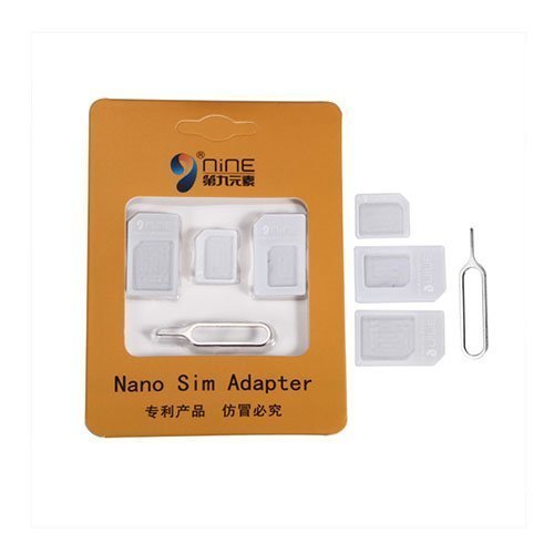 D9element 4-In-1 Sim Card Adapter Nano To Micro / Normal White