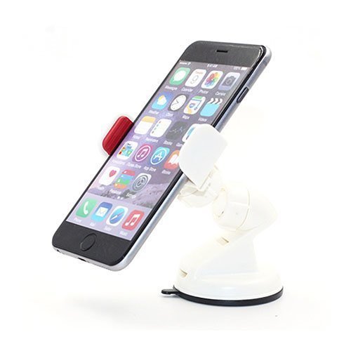 D9element Car Mount Stand With Suction Cup For Smartphones White