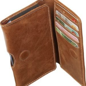 D.Bramante Leather Wallet Closed 4,8" Golden Tan