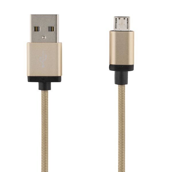 DELTACO PRIME USB-synk-/latauskaapeli USB Micro B 1m kullanvärinen