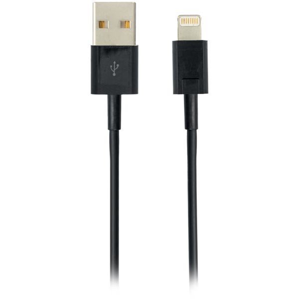 DELTACO USB-synk-/latauskaapeli USB Tyyp A Lightning 2m Musta