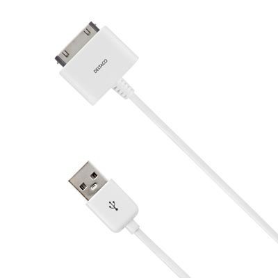 DELTACO USB-synkronointi-/latauskaapeli sopii iPad iPhone tai iPod