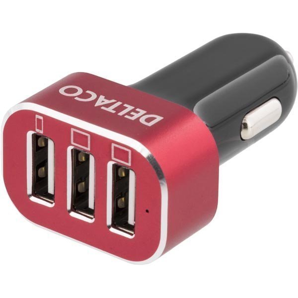 DELTACO autolaturi 3x USB-portti 12-18V 5V 5 1A USB mu/pun