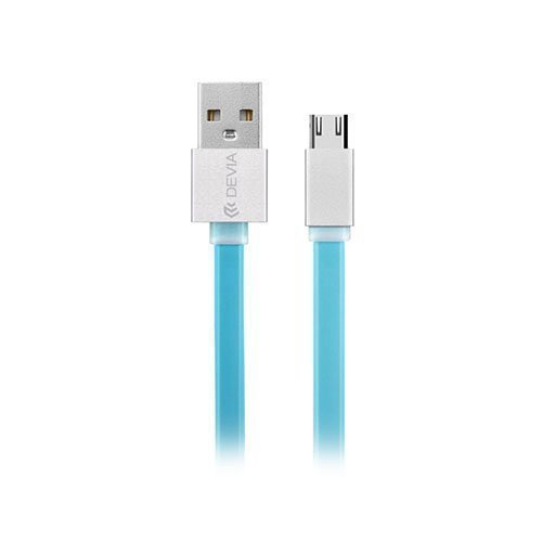 Devia 2.1a Mikro Usb Siirto Ja Latauskaapeli Sininen