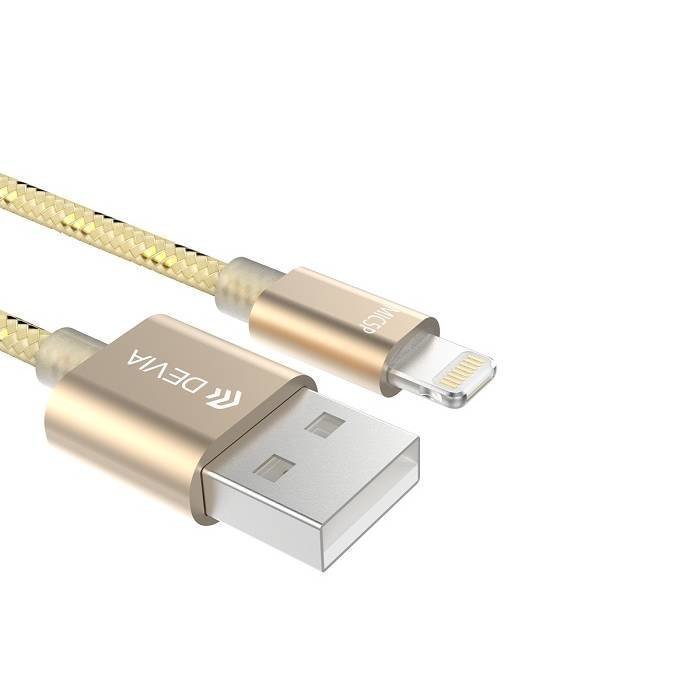 Devia iWonder iPhone Lightning / Micro USB latauskaapeli Kulta