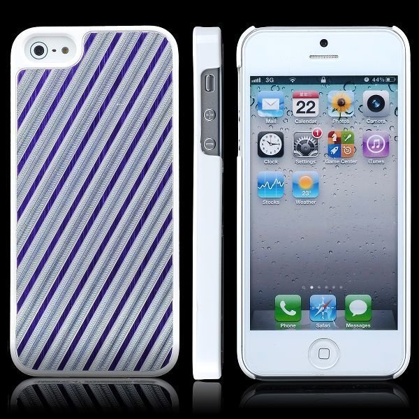 Diagonal Milled Alumiininen Tausta Violetti Iphone 5 Suojakuori