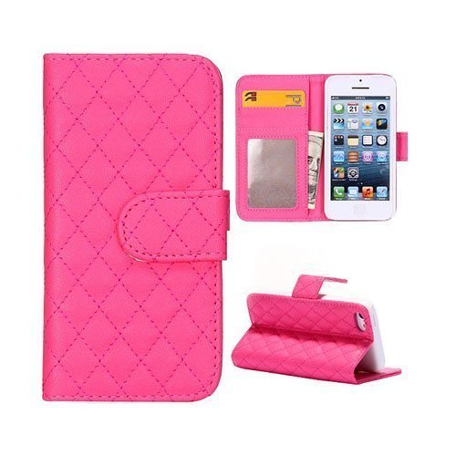 Diamond Kuuma Pinkki Iphone 5c Nahkakotelo