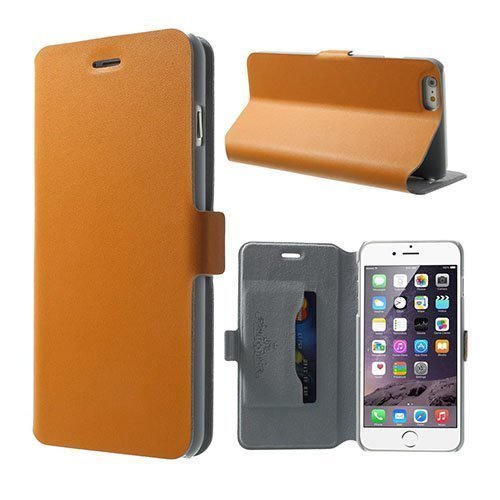 Doormoon Oranssi Iphone 6 Plus Nahkakotelo