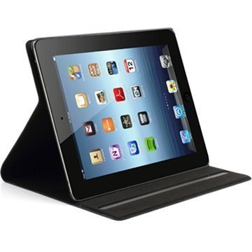 Doormoon Smart Folio Nahkakotelo iPad 2 iPad 3 iPad 4 Musta