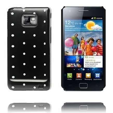 Dots & Colors Musta Samsung Galaxy S2 Suojakuori