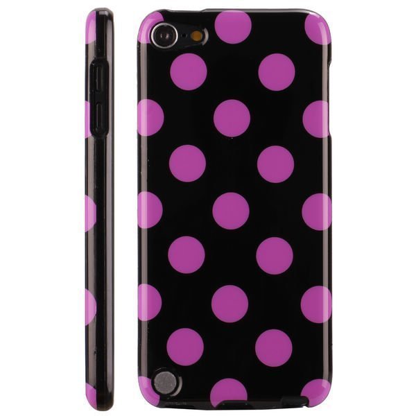 Dots & Colors Musta / Violetti Ipod Touch 5 Silikonikuori