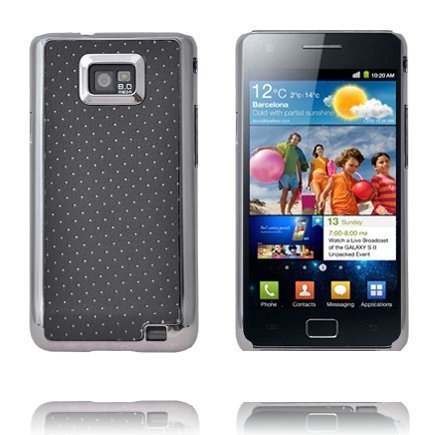 Dots Electroplated Musta Samsung Galaxy S2 Suojakuori