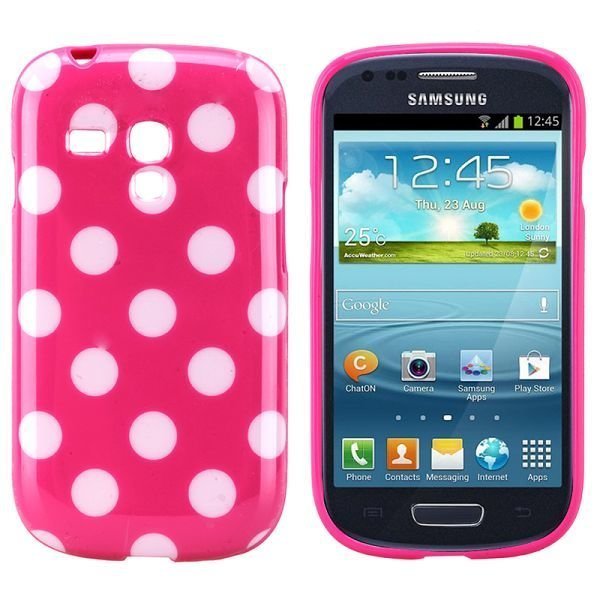 Dots Kuuma Pinkki Samsung Galaxy S3 Mini Suojakuori