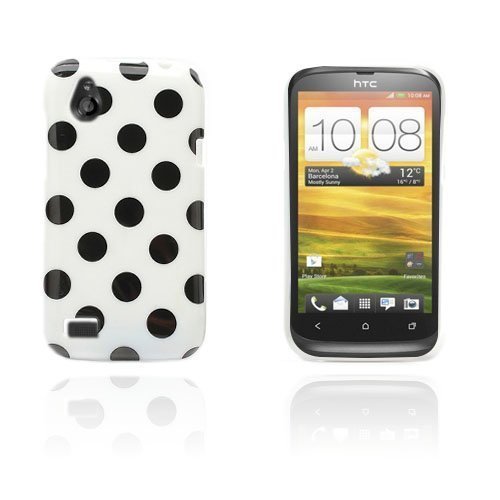 Dots Valkoinen / Musta Htc Desire V Suojakuori