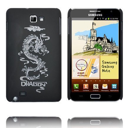 Dragon Frosted Musta Samsung Galaxy Note Suojakuori