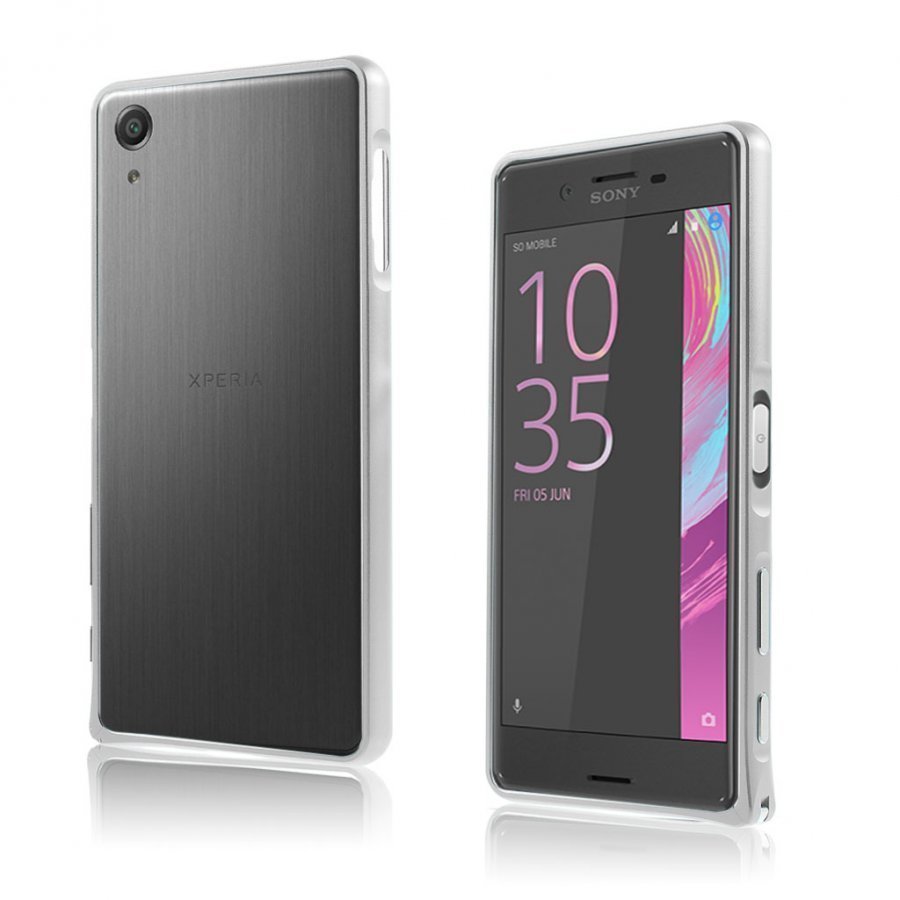 Dreyer Sony Xperia X Performance Galvanoitu Metalli Suojus Hopea