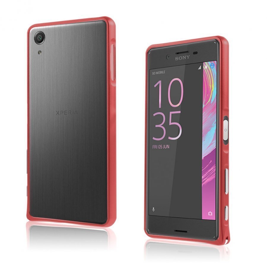 Dreyer Sony Xperia X Performance Galvanoitu Metalli Suojus Punainen