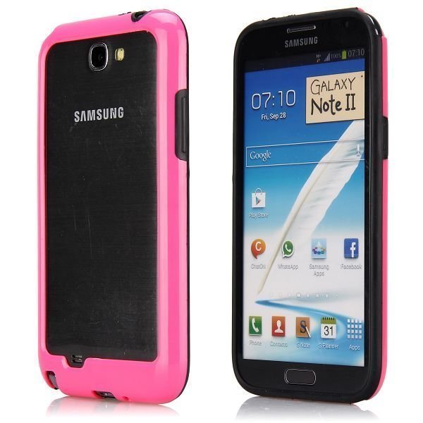 Dual Compund Pinkki Samsung Galaxy Note 2 Suojakehys
