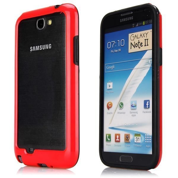 Dual Compund Punainen Samsung Galaxy Note 2 Bumper