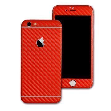 EasySkinz 3D Kuvioitu hiilikuitukuori iPhone 6S Punainen