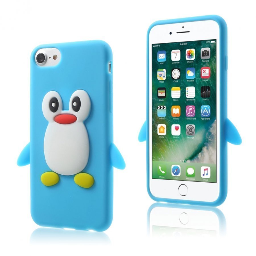 Eckersberg Iphone 7 Pingviini Silikoni Kuori Sininen