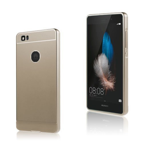 Egeland Huawei P8 Lite Metalli Suojus Muovi Kuorella Kulta