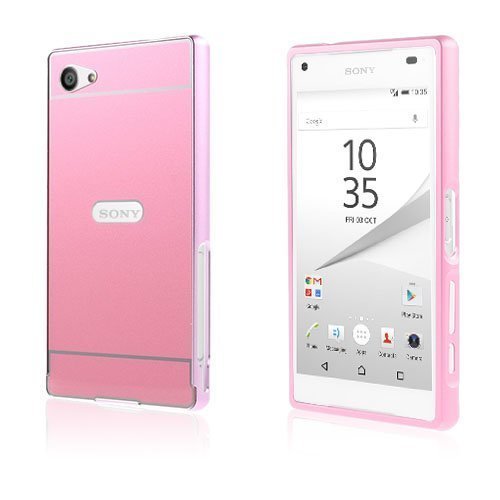 Egeland Sony Xperia Z5 Compact Kuori Alumiini Seos Suojuksella Kuuma Pinkki