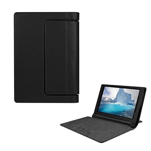 Egner Lenovo Yoga Tab 3 8.0 Läppä Nahkakotelo Musta
