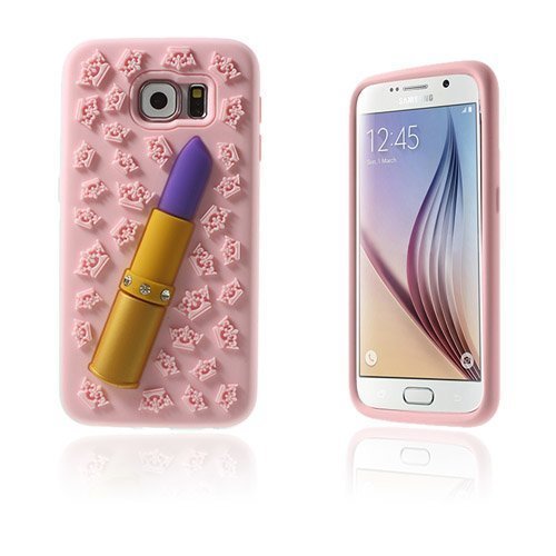 Embossed Samsung Galaxy S6 Suojakuori Pinkki