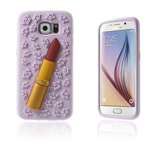 Embossed Samsung Galaxy S6 Suojakuori Violetti