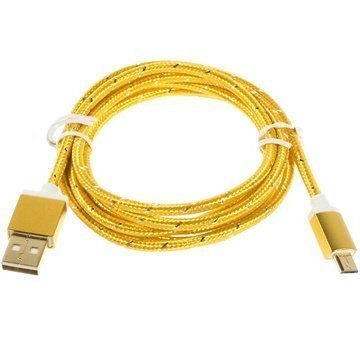 Ensiluokkainen USB 2.0 / MicroUSB Kaapeli Keltainen